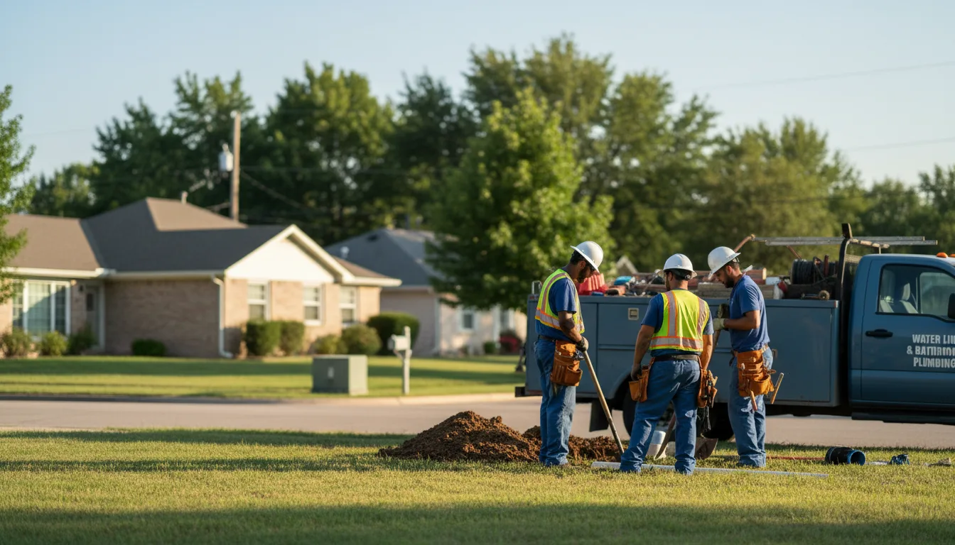 Residential water line and bathroom plumbing service in Ludlow, PA